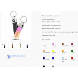 PORTE-CLES SIMILI CUIR & METAL